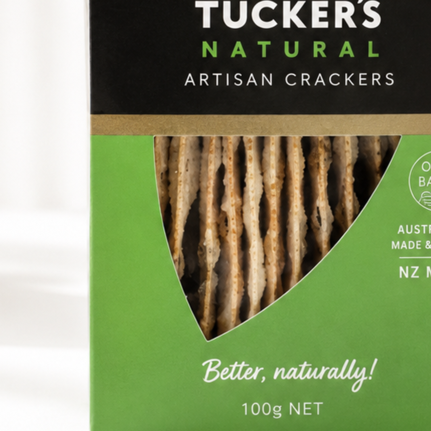 Tucker's Natural Rosemary, Rock Salt & Extra Virgin Olive Oil Crackers 100g