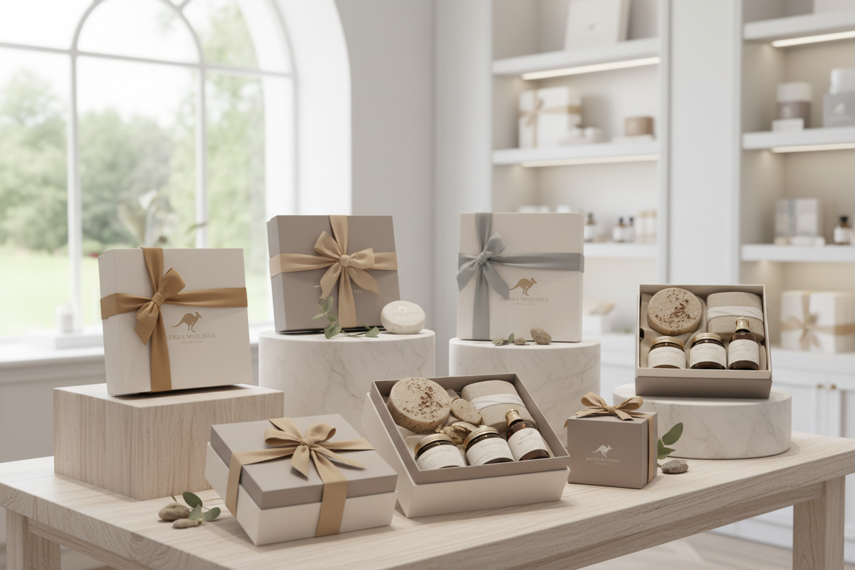 Selection of Lunir and co gift boxes new to store