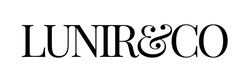 Logo of LUNIR & CO with a black text on a white background