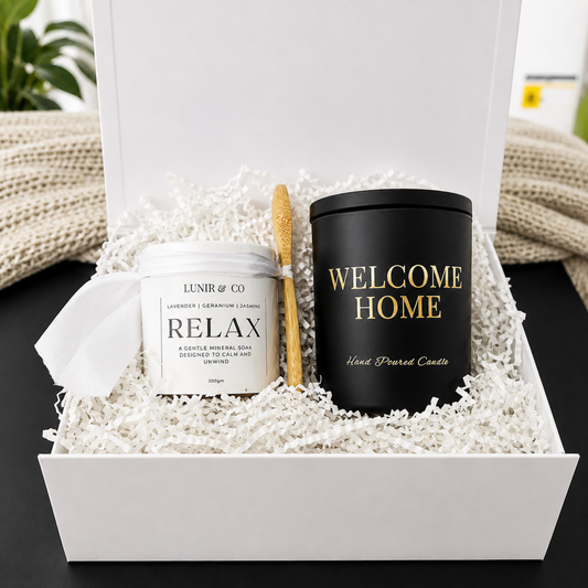 Lunir and Co candle, Relax bath soak