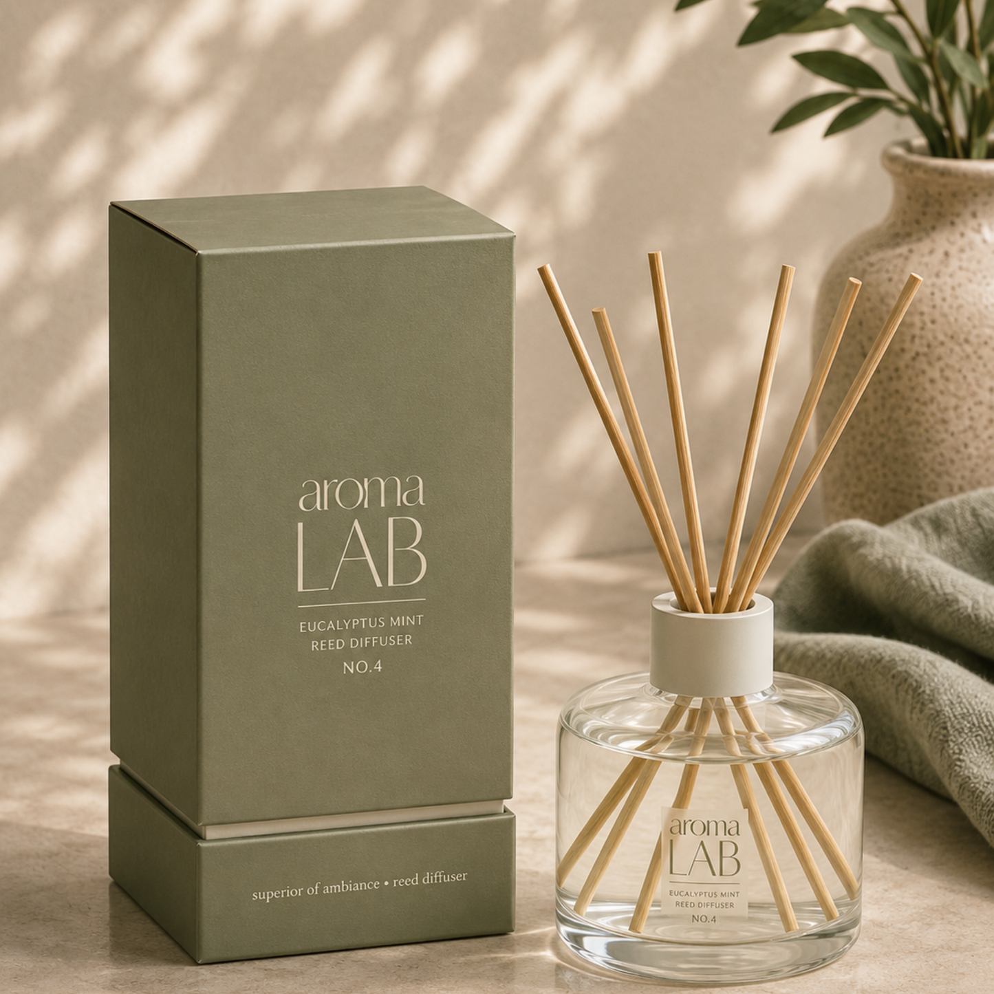 Aroma Lab Eucalyptus Mint Reed Diffuser No.4