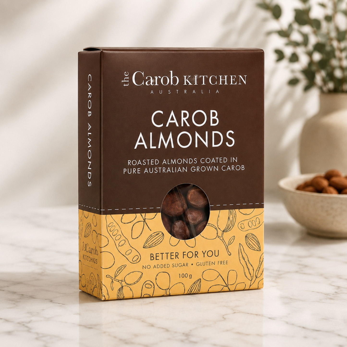 Carob Kitchen Carob Almonds 100g.