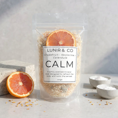 Grapefruit and nectarine Epsom bath soak Australia