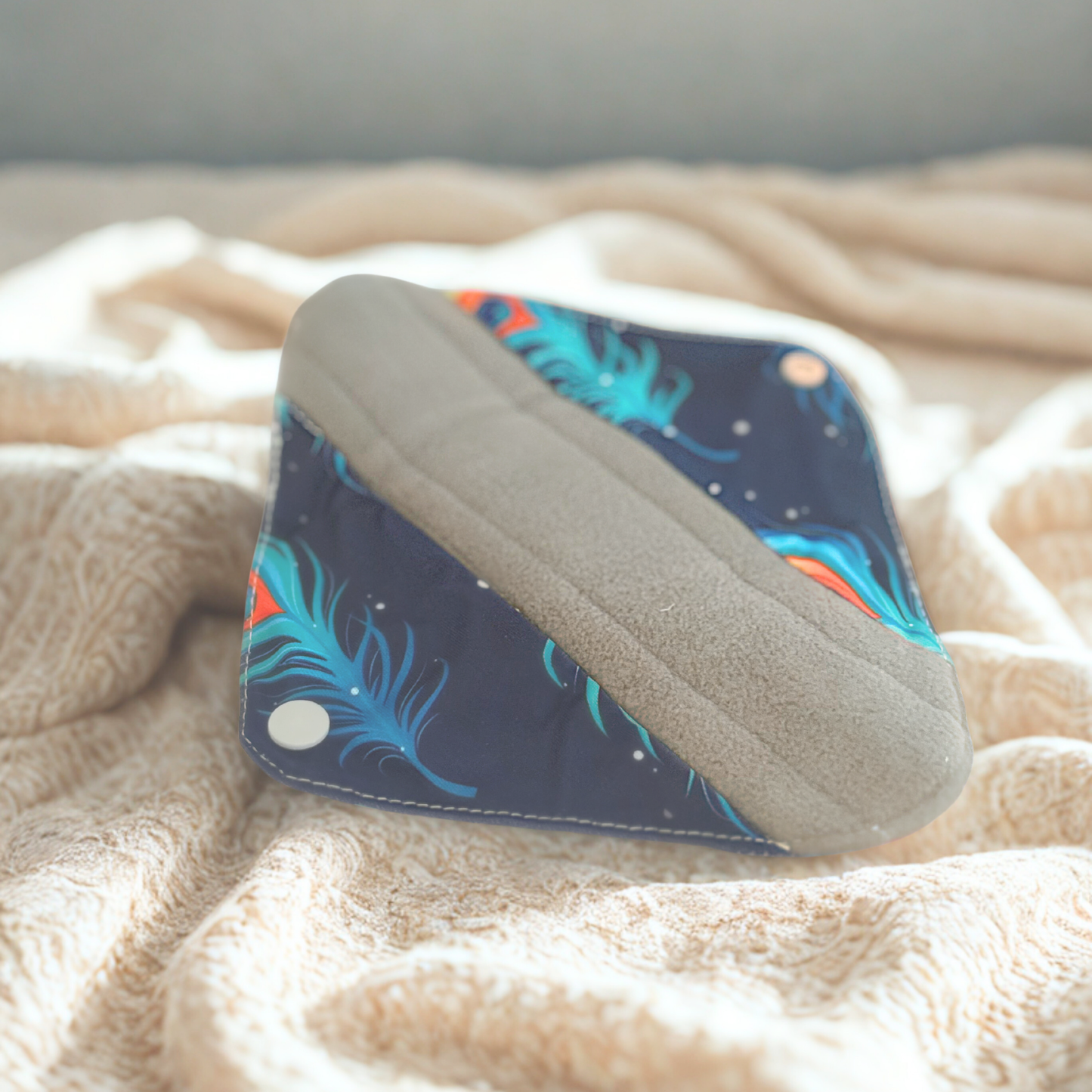 reusable period pad, charcol, bamboo
