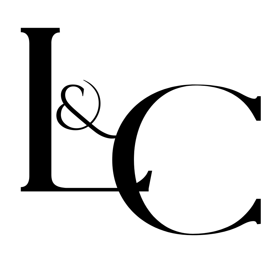 Black monogram with 'L&C' on a white background